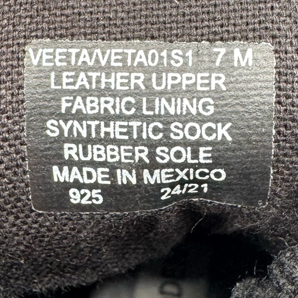 Steve Madden Veeta Black Leather Knit Lace Up Combat Boot Size 7 M - Picture 10 of 11